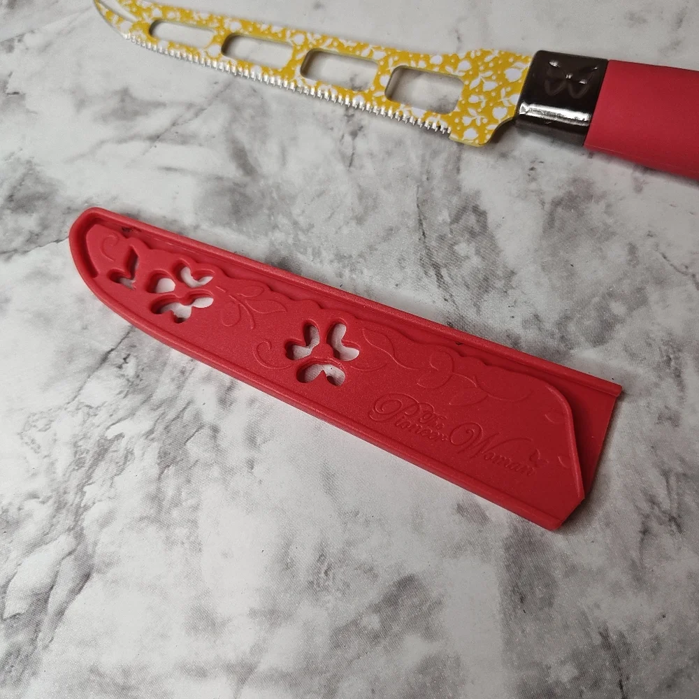 Pioneer Woman Sweet Rose Tomato/Cheese Knife with Sheath